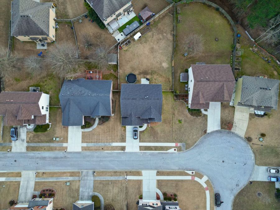 Aerial drone photograph of a Georgia home by Devon Montgomery